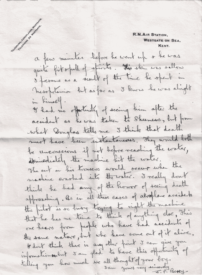 Page 2 of a letter from J P Berry to Mr David Hume, about the deceased John Douglas Hume. National Records of Scotland reference: GD486/160